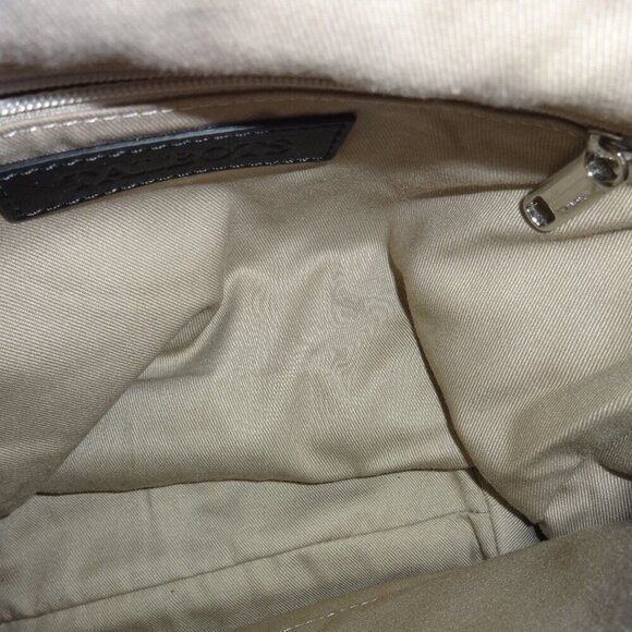 Talbots black & white Houndstooth fabric Bucket bag, Leather handles & trim, VGC - Picture 7 of 14